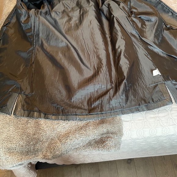 Sequence women's leather jacket button front black - Picture 4 of 5